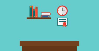 Background of interior of room for pupil.