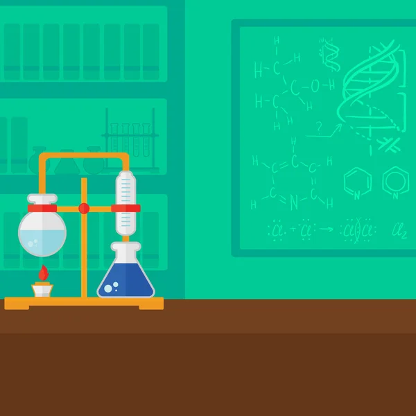 Antecedentes do laboratório de química . — Vetor de Stock