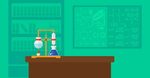 Antecedentes del laboratorio químico . — Vector de stock