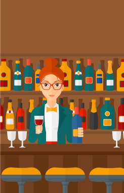 Barda duran barmen sayaç.