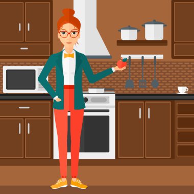 kadın holding elma.