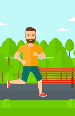 Sportif erkek koşu.