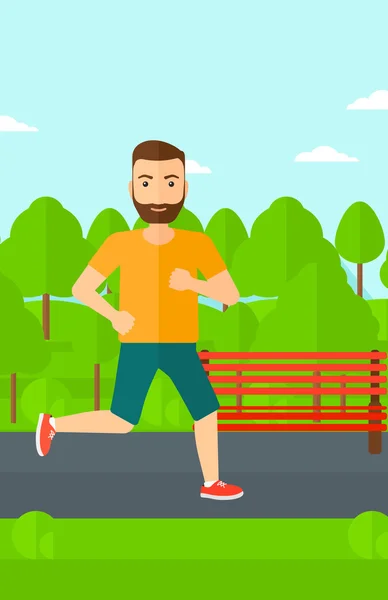 Sportive man jogging. — Stock Vector
