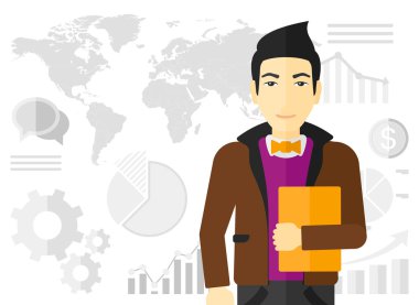 neşeli başarılı iş adamı.