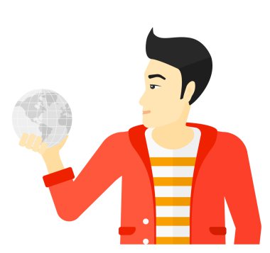 adam holding dünya.