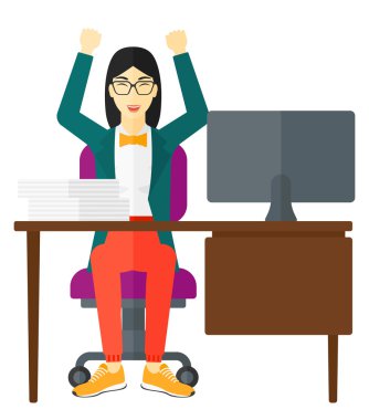 Ofiste çalışan kadın..