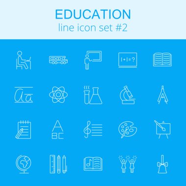 eğitim simgesi seti.