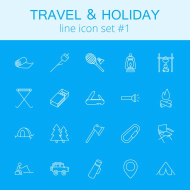 Seyahat ve tatil Icon set.