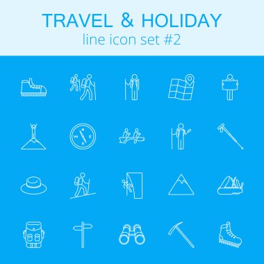 Seyahat ve tatil Icon set.