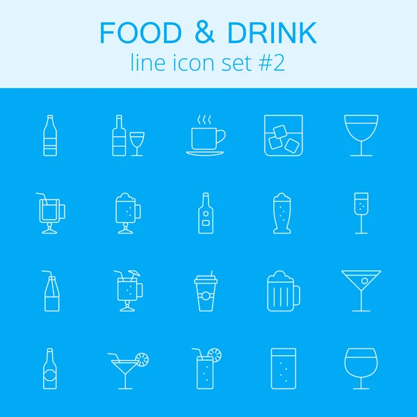 Набор икон "Еда и напитки". — стоковый вектор