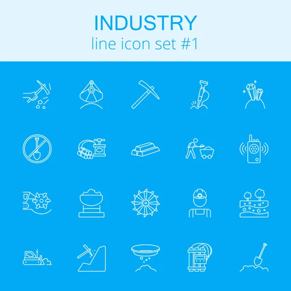 Conjunto de iconos industria . — Vector de stock