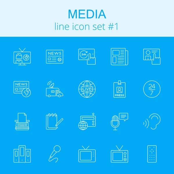 Medya Icon set. — Stok Vektör