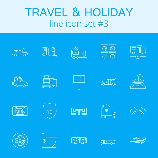 Seyahat ve tatil Icon set. — Stok Vektör