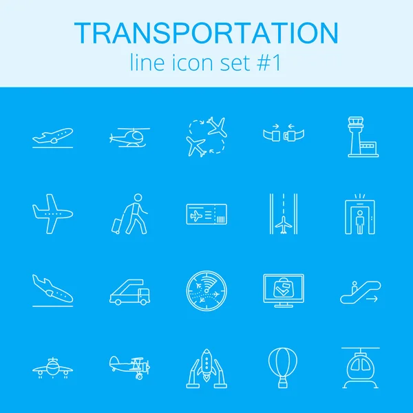 Ensemble icône de transport. — Image vectorielle
