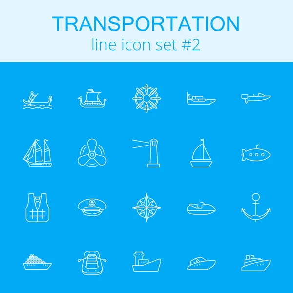 Ensemble icône de transport. — Image vectorielle