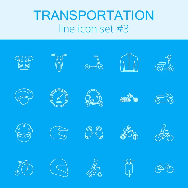 Ensemble icône de transport. — Image vectorielle