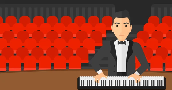 Homem tocando piano. —  Vetores de Stock