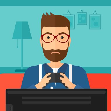 Bağımlısı video gamer.