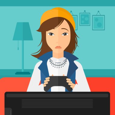 Bağımlısı video gamer.