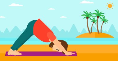 Yoga yapan adam..