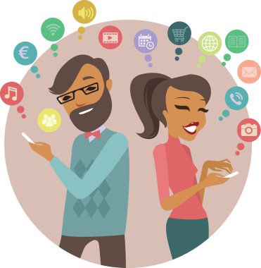 akıllı telefonlar kullanan gençlerin