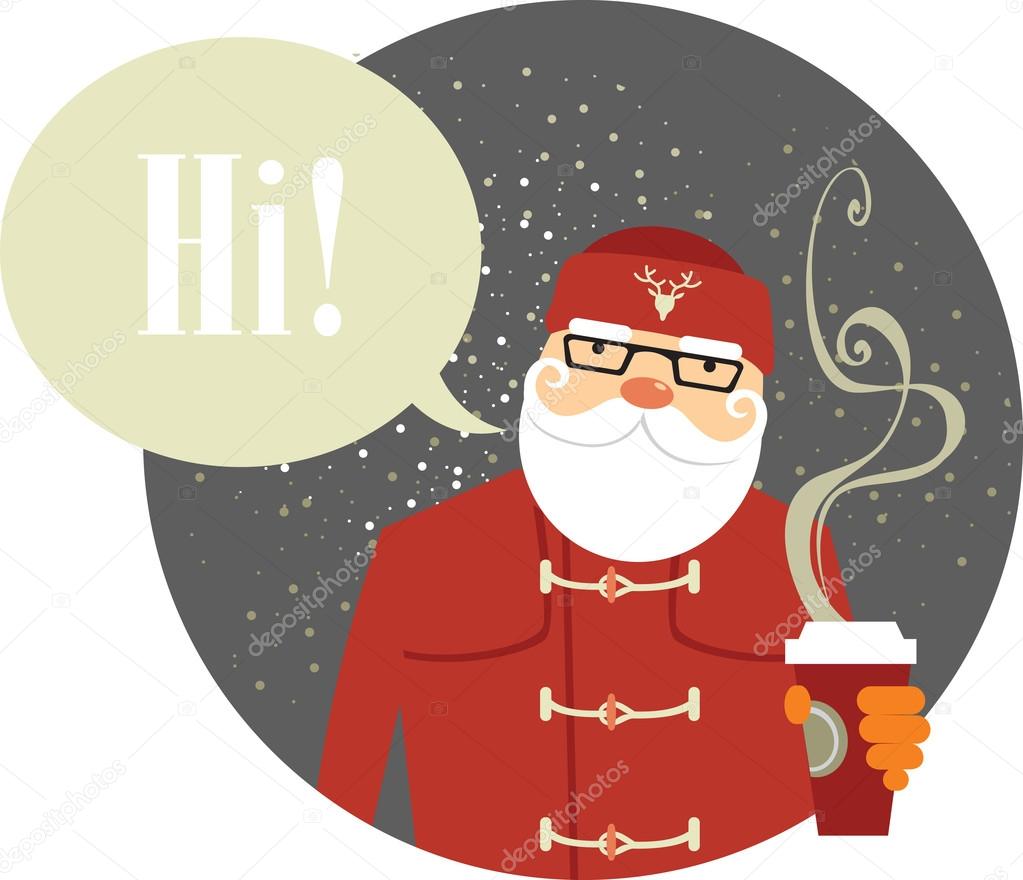 Santa Claus hipster