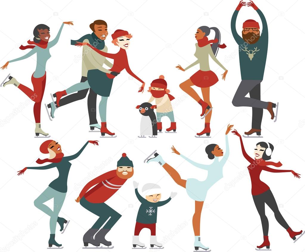 Ice skating cartoon Vector Art Stock Images | Depositphotos Ice skating cartoon Vector Art Stock Images | Depositphotos