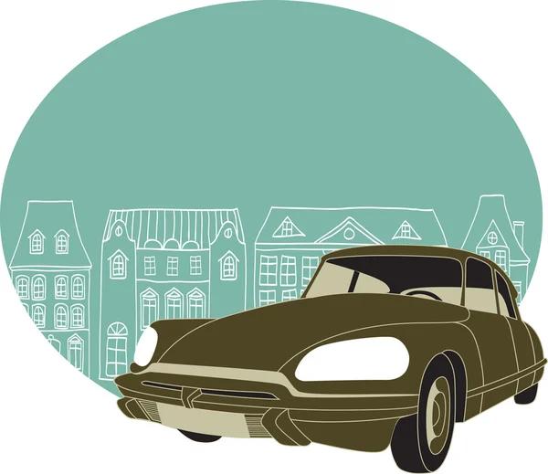 Coche clásico — Vector de stock