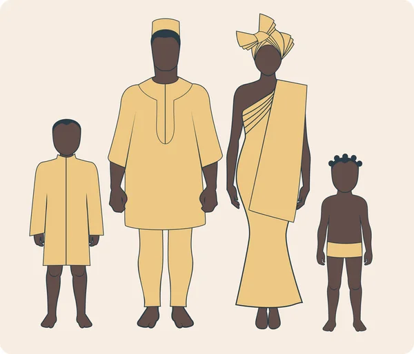 Família Africana — Vetor de Stock