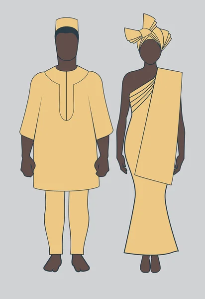 Африканская пара — стоковый вектор