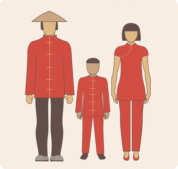 Famille chinoise — Image vectorielle