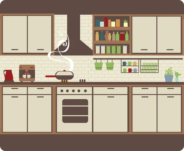 Keuken Interieur — Stockvector