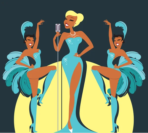 Espectáculo Cabaret — Vector de stock