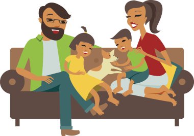 Çocuklarla genç aile