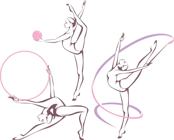 Набор для художественной гимнастики — стоковый вектор