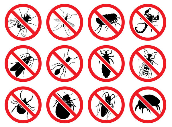 Векторные знаки "Стоп" для вредных, зловонных и парализующих i
