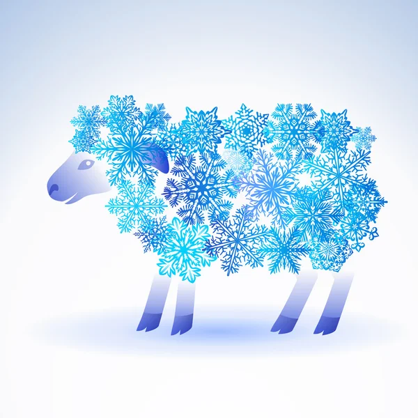Ovce z vloček — Stockový vektor