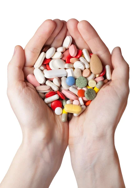 Hands with pills — Stock Photo, Image