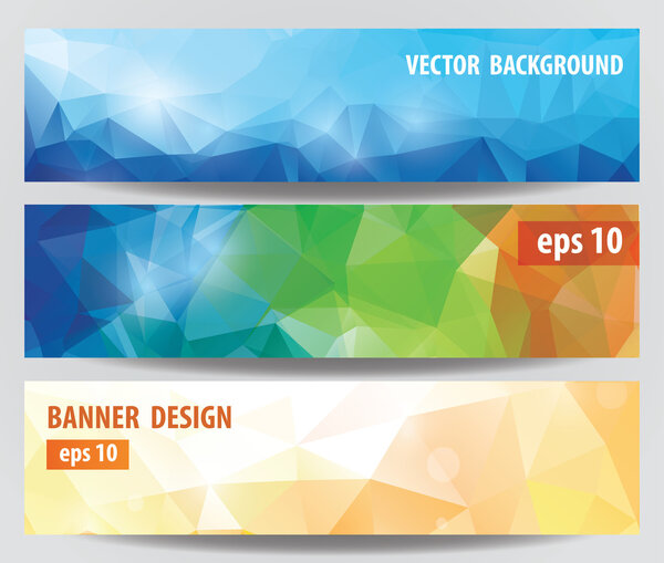 Abstract banners set