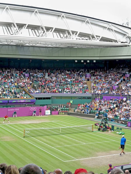 Roger Federer e John Isner — Foto Stock