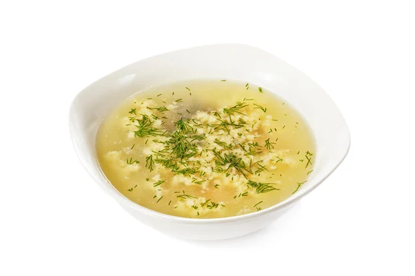 Soup with salmon — Stock Photo, Image