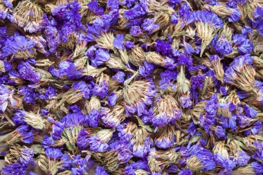 Kuru çiçekler, sağlıklı bitki çayı arka plan unut. 