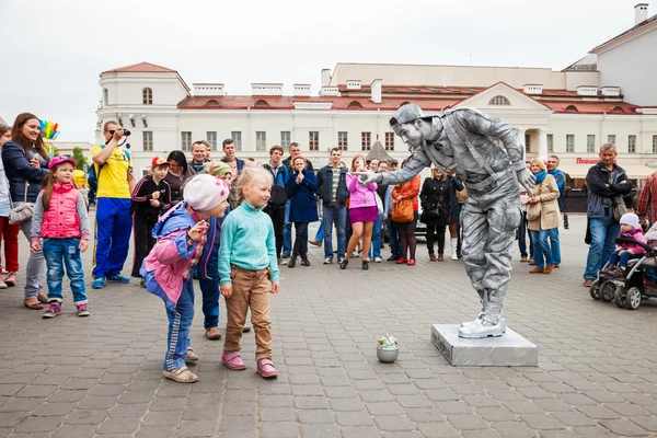 Festival av street teatrar i Minsk, Vitryssland. — Stockfoto