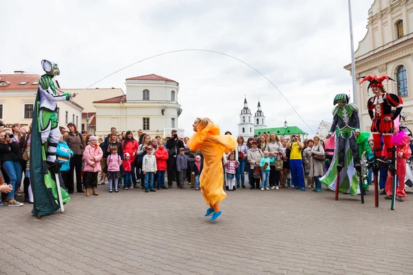 Festival of street theaters in MInsk,  Belarus. — Stock Photo, Image