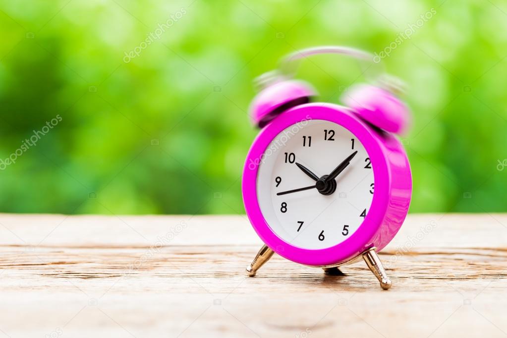 Ringing pink Alarm clock 