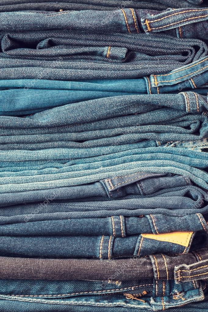 Stacked fashion blue jeans closeup â Stock Photo © ChamilleWhite #105061554