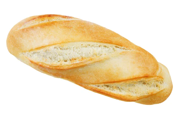 Baguette recién horneada aislada en blanco —  Fotos de Stock