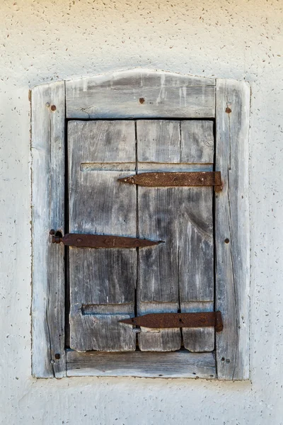 Closed vintage window of old house — Stock Photo, Image