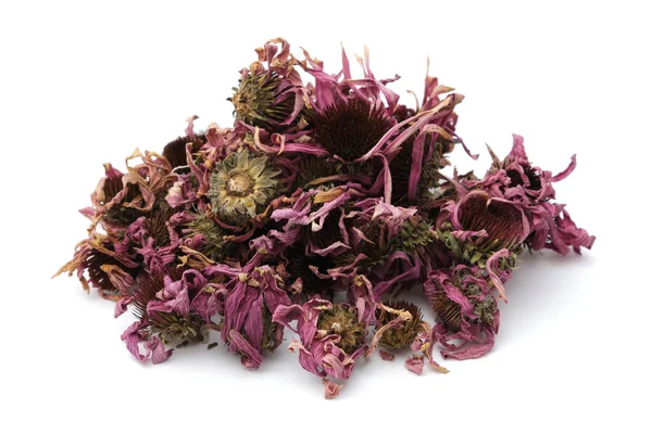 Pile Healthy Echinacea Petals Buds Making Tea Dried Echinacea Flowers — Stock Photo, Image