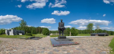 Memorial complex Khatyn,  Sculpture - The Unconquered Man. Symbol of the mass destruction of civilians by the Nazis. Khatyn, Minsk region, Belarus.